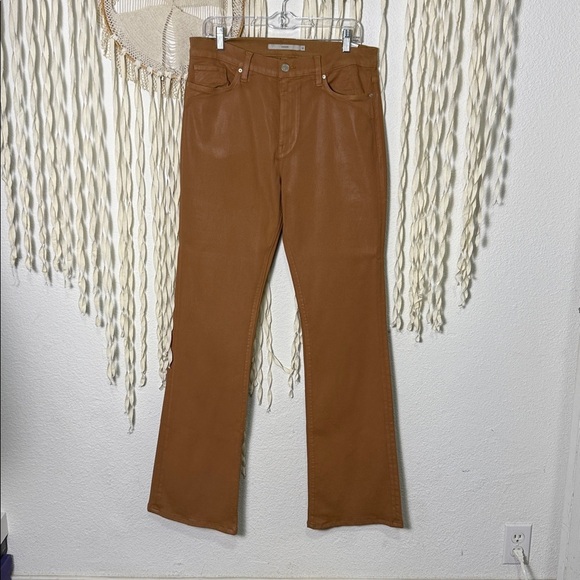 Anthropologie | Hudson Barbara Coated Bootcut Jeans in Toffee Size 33 - Picture 2 of 16